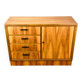 Vintage drawer cabinet, chest of drawers, walnut, 60s