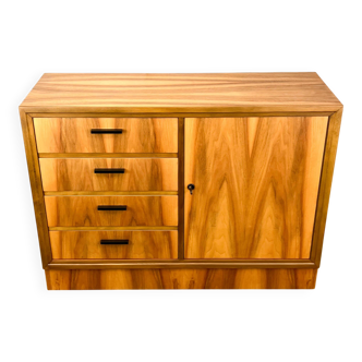 Vintage drawer cabinet, chest of drawers, walnut, 60s