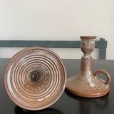 Pair vintage ceramic candlesticks