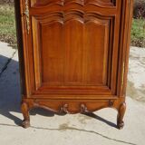 Louis XV style bonnetière in solid cherry wood