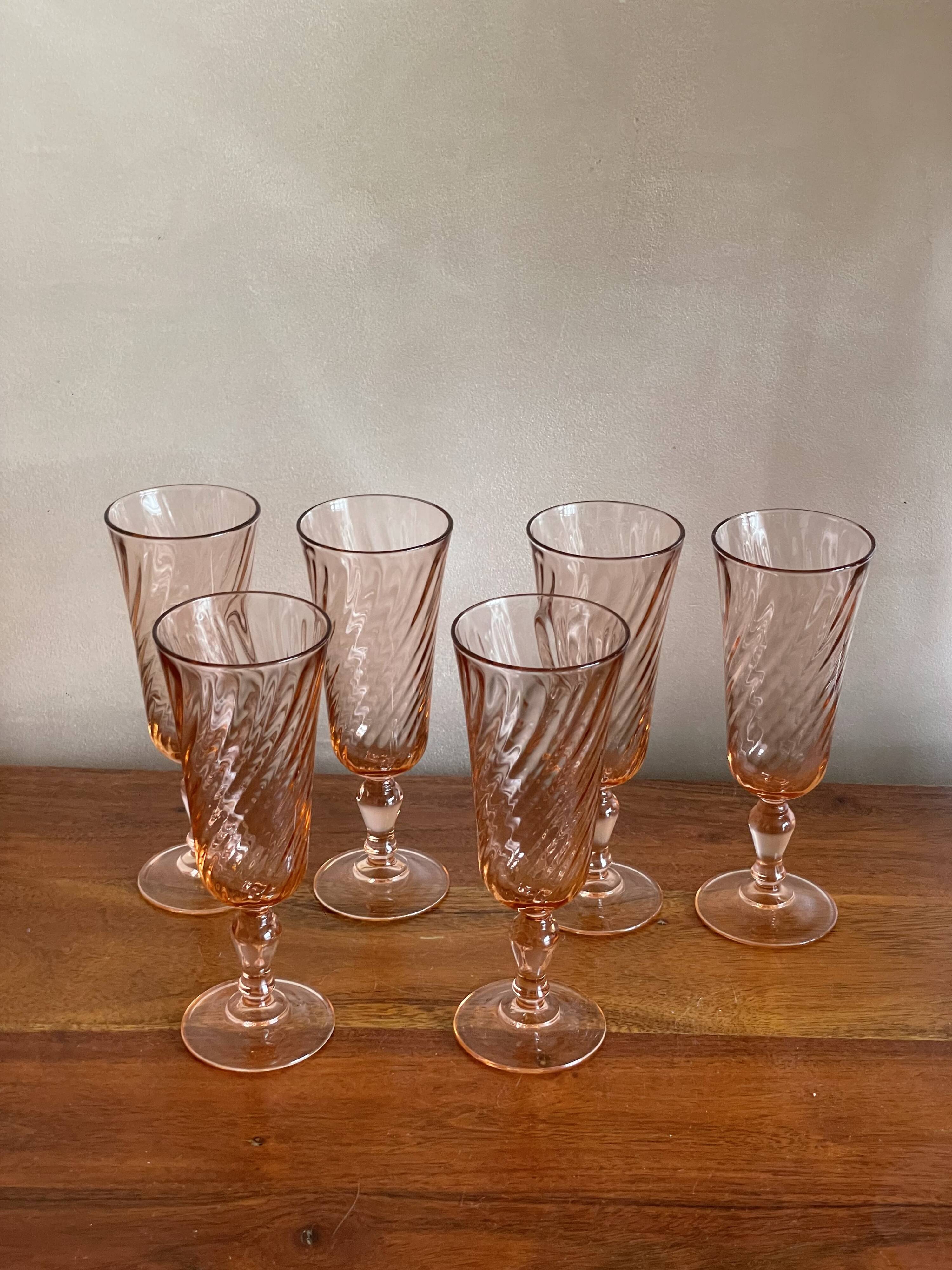 6 Rosaline champagne glasses