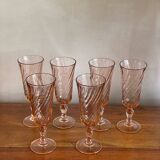 6 Rosaline champagne glasses