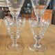 4 verres à pied Art Déco en verre gravé