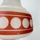 Suspension en verre opalin dépoli et rouge, 1960-70