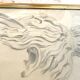 Dessin d’atelier, cadre bois vitré