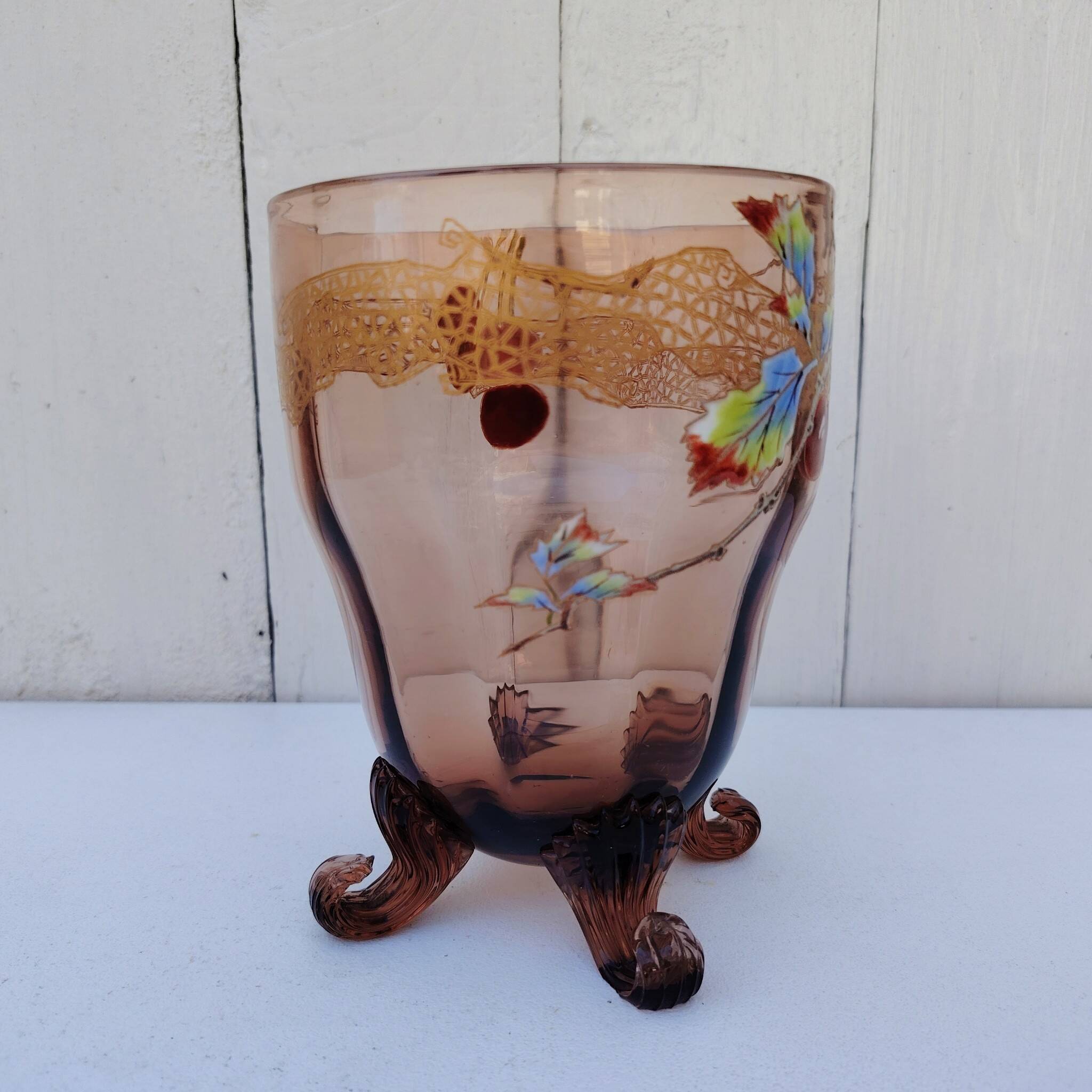 Cerise service with Legras brandy, Art Nouveau, Montjoye