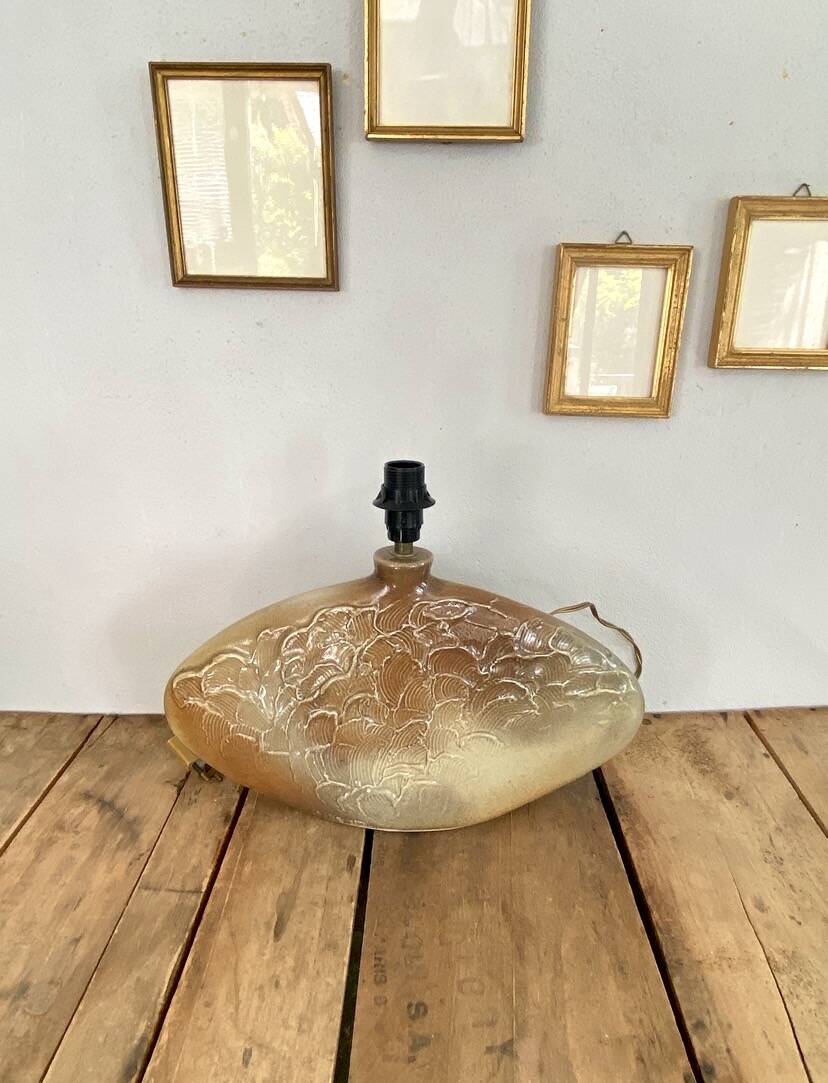 Ceramic lamp base, Vallauris 1970s