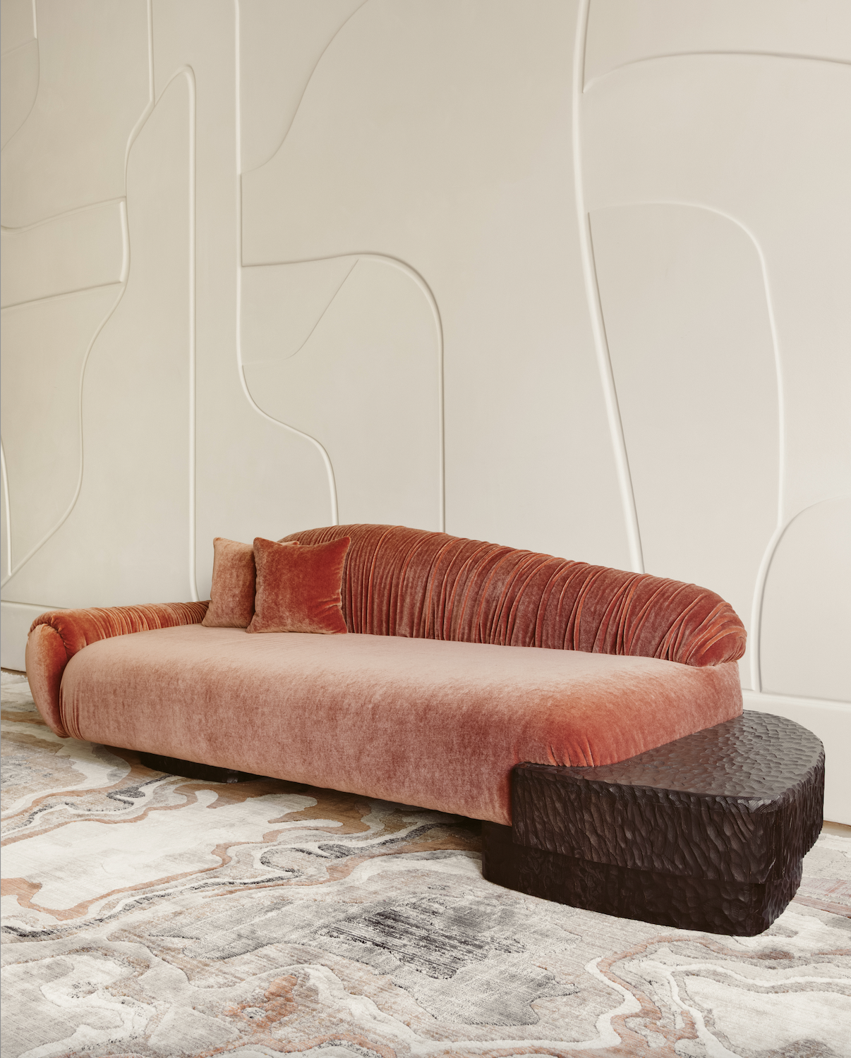 Mohair chaise longue