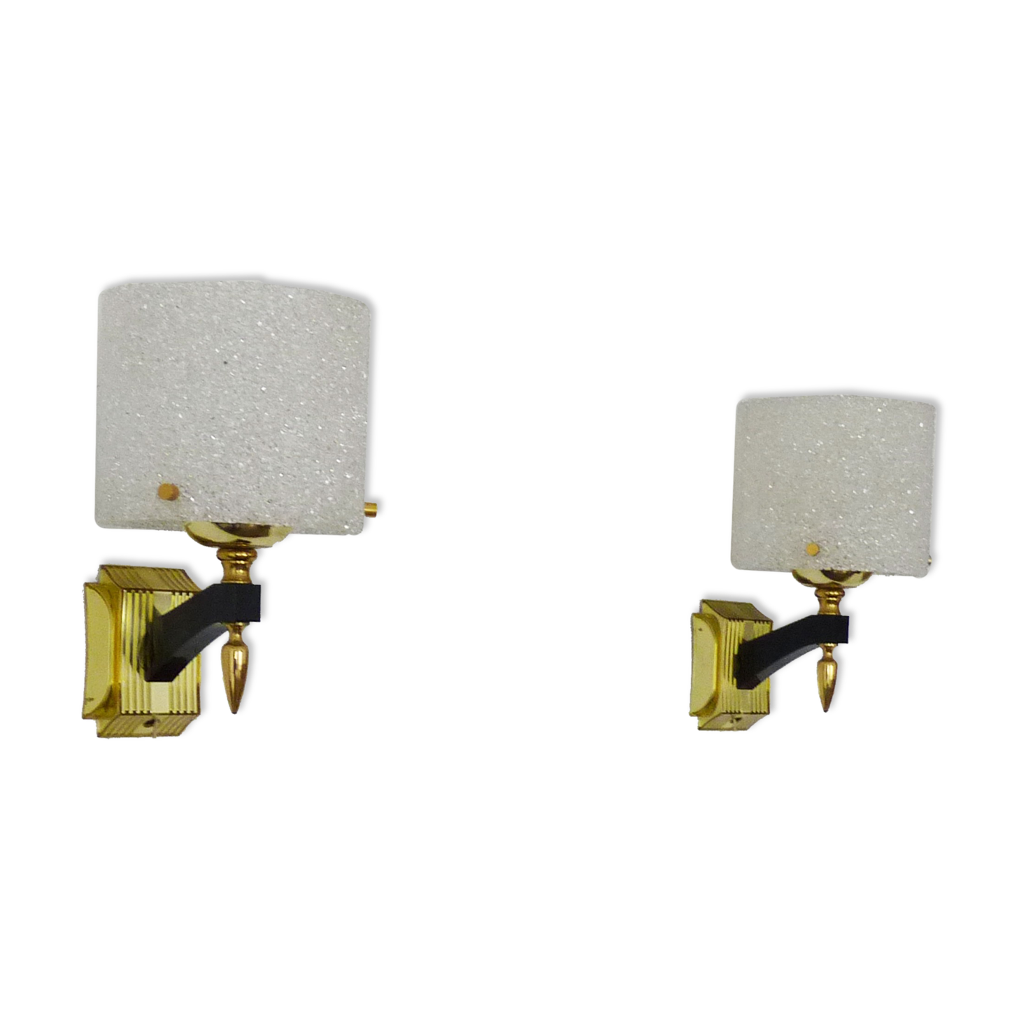 Pair of minimalist vintage wall lamps 50/60