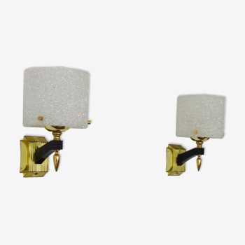 Pair of minimalist vintage wall lamps 50/60