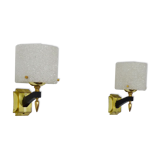 Pair of minimalist vintage wall lamps 50/60