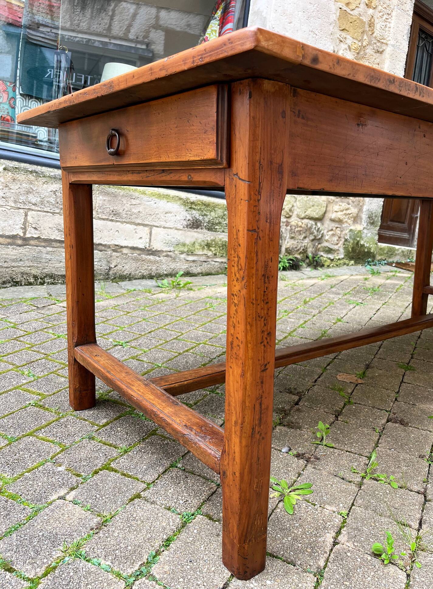 19th century cherry wood farmhouse table