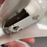 Beautiful and fun wall lamp, in hard pressed white plastic danish 1980s