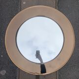 Round mirror wide edge smoked glass