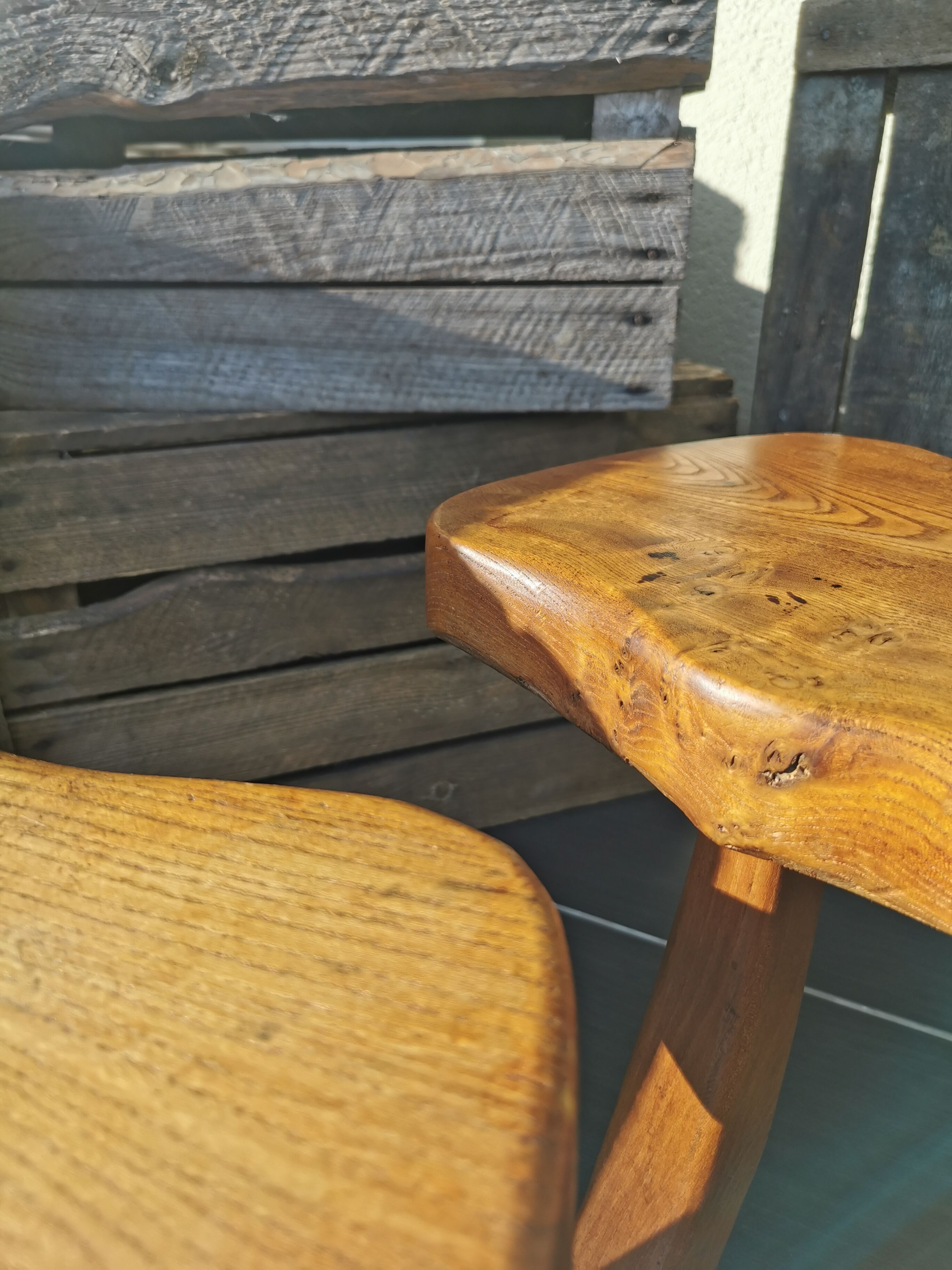 Pair of tripod stools