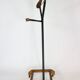 Valet serviteur muding années 60 vintage bois et métal peint en noir