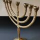 Jewish Menorah/Candlestick with 7 arms. Engraved Jerusalem, signed Wainberg Dim 16x16