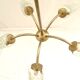 Transparent glass chandelier conical shape painted metal stucture