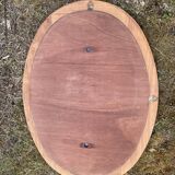 Oval wooden mirror 46x72cm