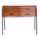 Scandinavian vintage console in teak and metal 1960