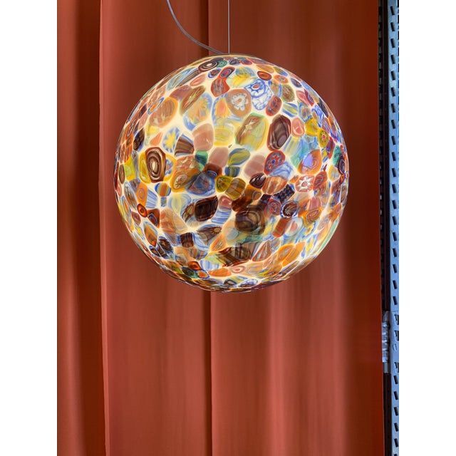 Murrine multicolors sphere in murano style glass