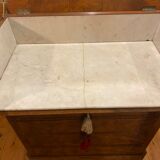 Meuble lavabo en bois et marbre / Commode