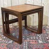 Suite of 3 G-Plan nesting tables in teak from the 70s