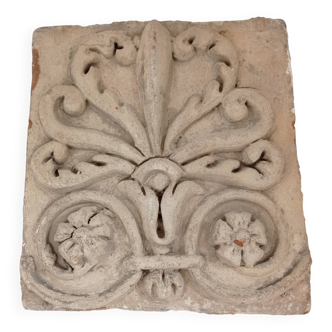 Decorative terracotta wall element