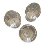 Set of 3 glasses with Cognac crystal baccarat