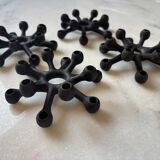 4 "Spider" candle holders by Jens Quistgaard for Dansk Designs, Scandinavian 1960s.