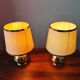Pair of vintage Italian lamps from the 1970s in solid brass.