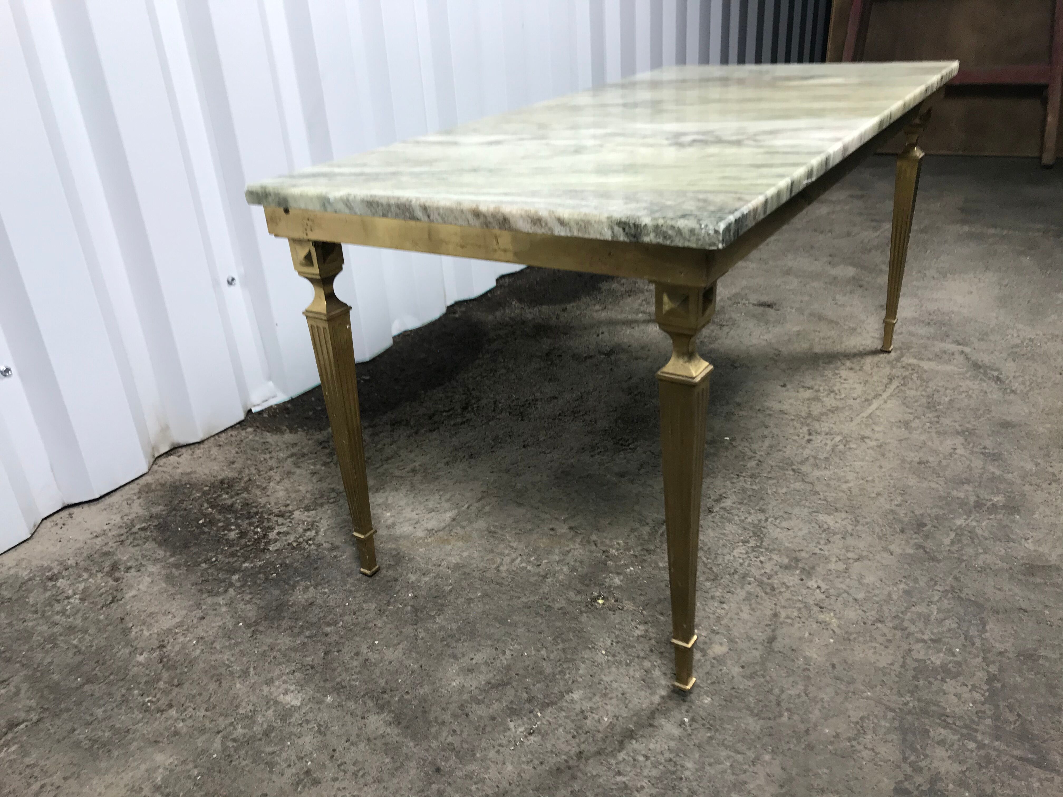 Marble and brass coffee table 1970
