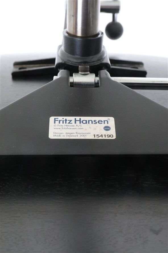 Adjustable Fritz Hansen / Kevi office chair by Jørgen Rasmussen / black / mid-century Danish modern design