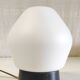 Ceiling light by PHILIPS in white glass and black ABS frame - 70's