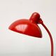 Red German table lamp mid-century 6556 by Christian Dell for Kaiser Idell, 1960s