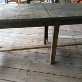 High table with zinc top