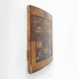 19th Century Traditional Religious oak Icon Mother of God Joy of All Who So