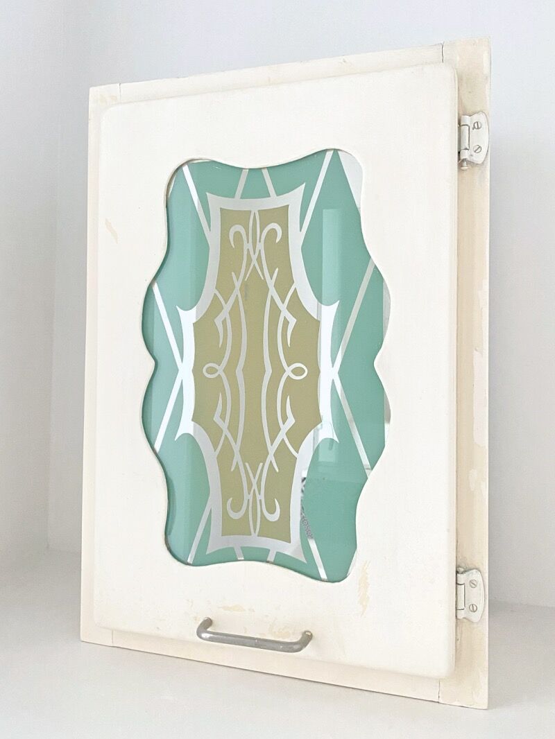 Art Deco mirror toilet cabinet