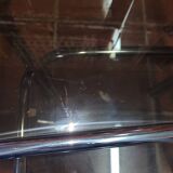 Chrome and smoked glass nesting table from the 70s