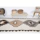 Vintage Turkish Oushak Handmade Cotton White Wool Runner 108x326