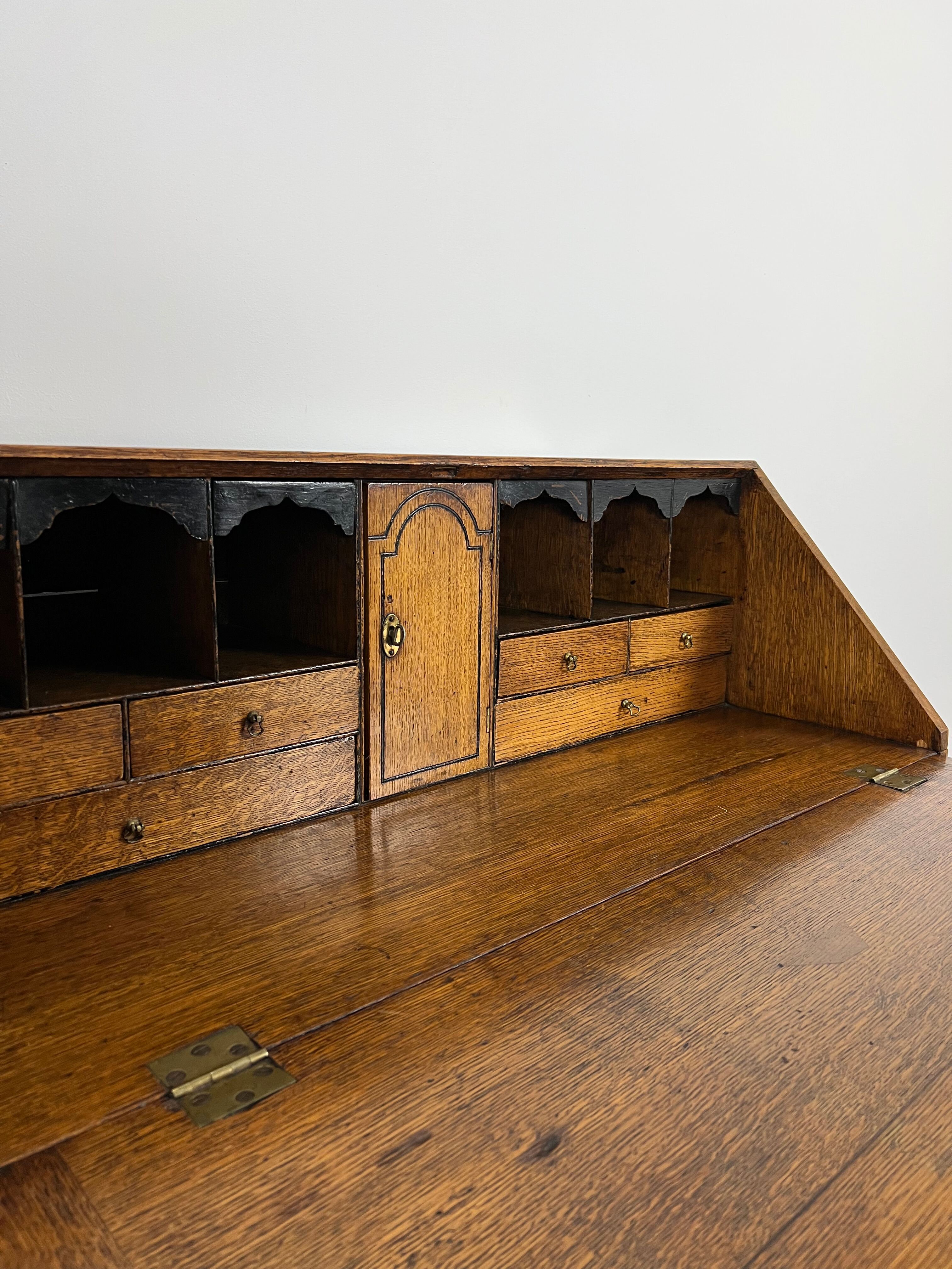 English oak writing desk