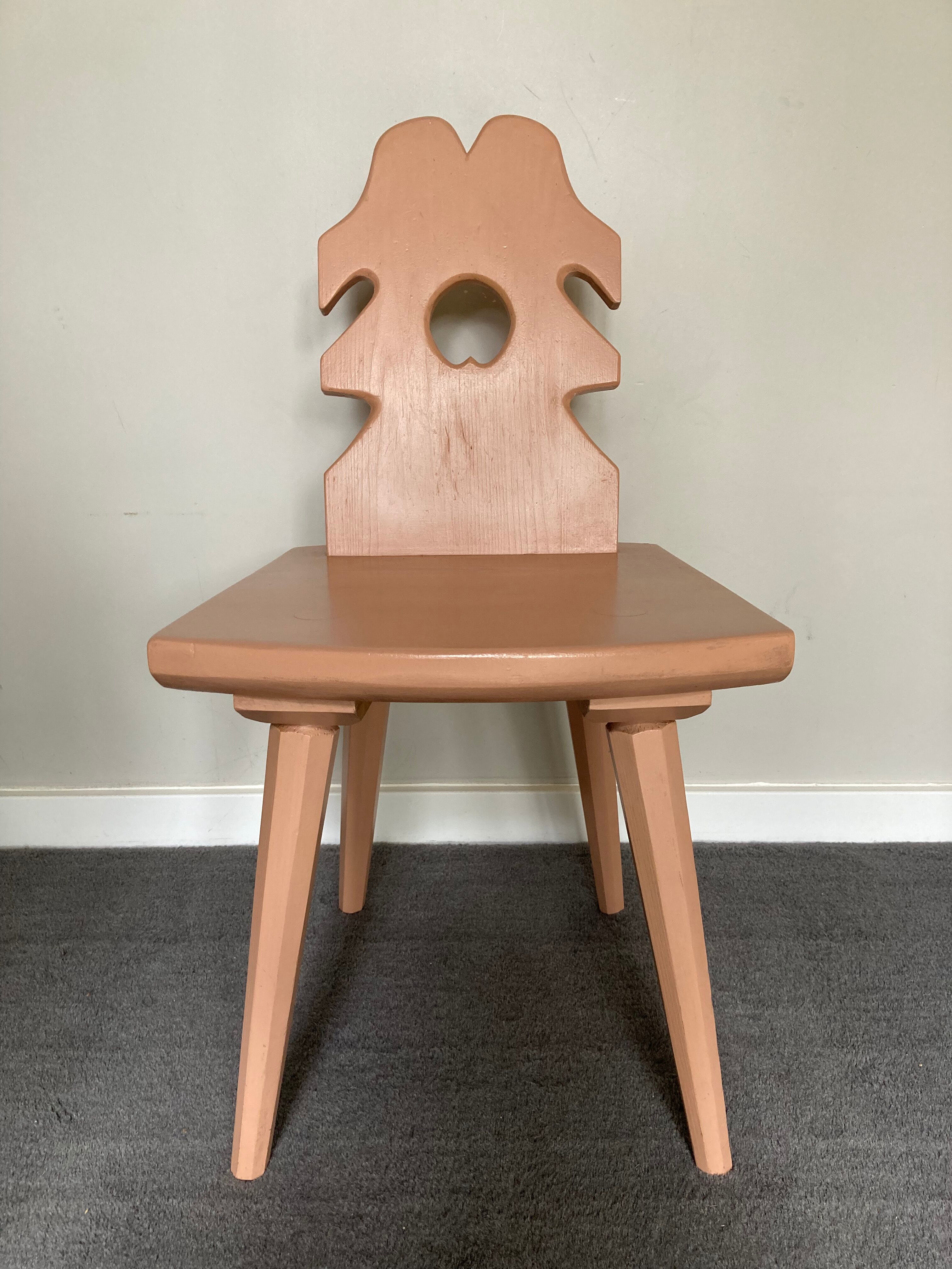 Raw wood chair
