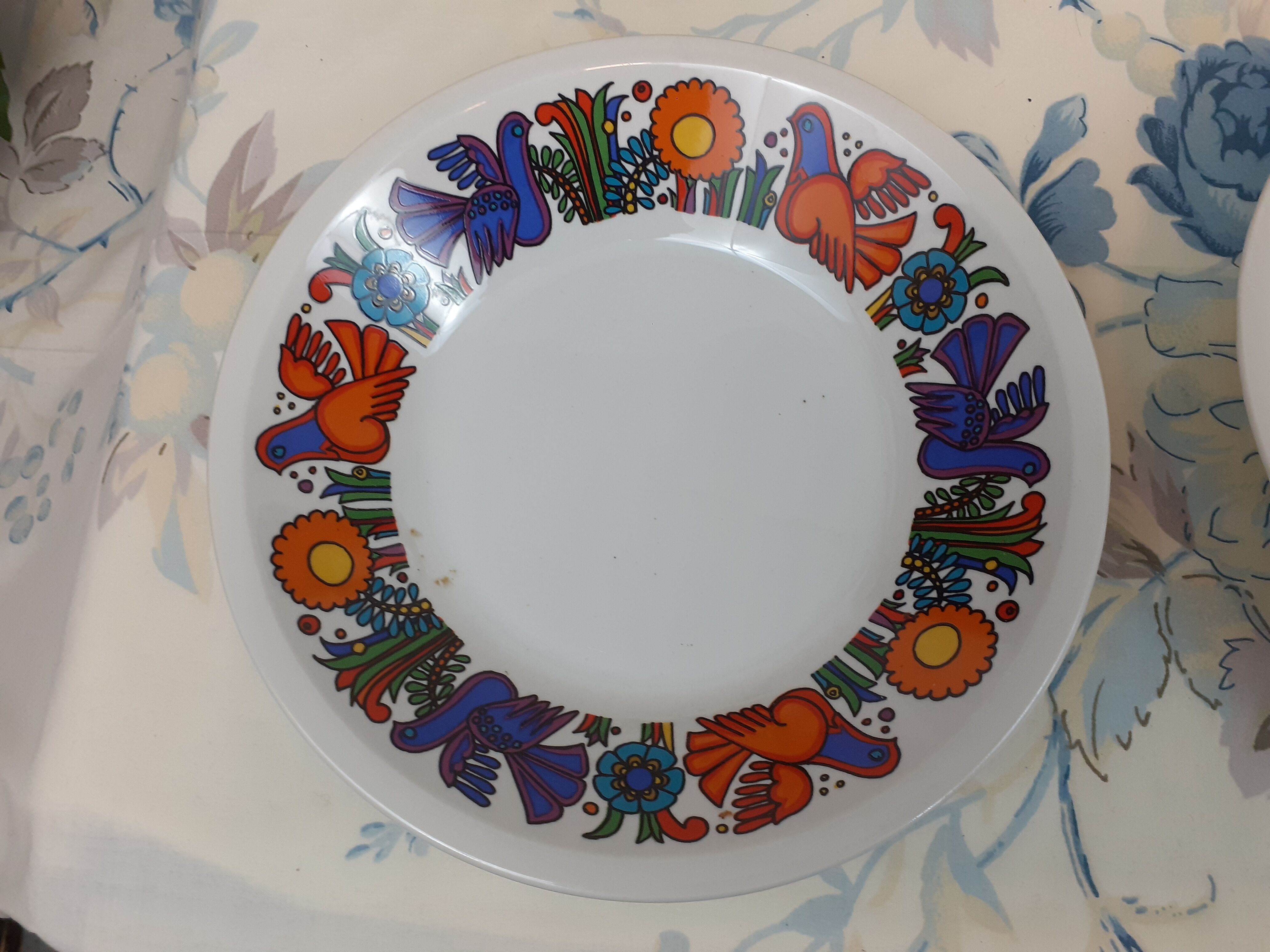 Set of 6 hollow plates acapulco villeroy and bocj