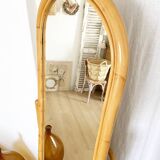 Vintage bamboo psyche mirror