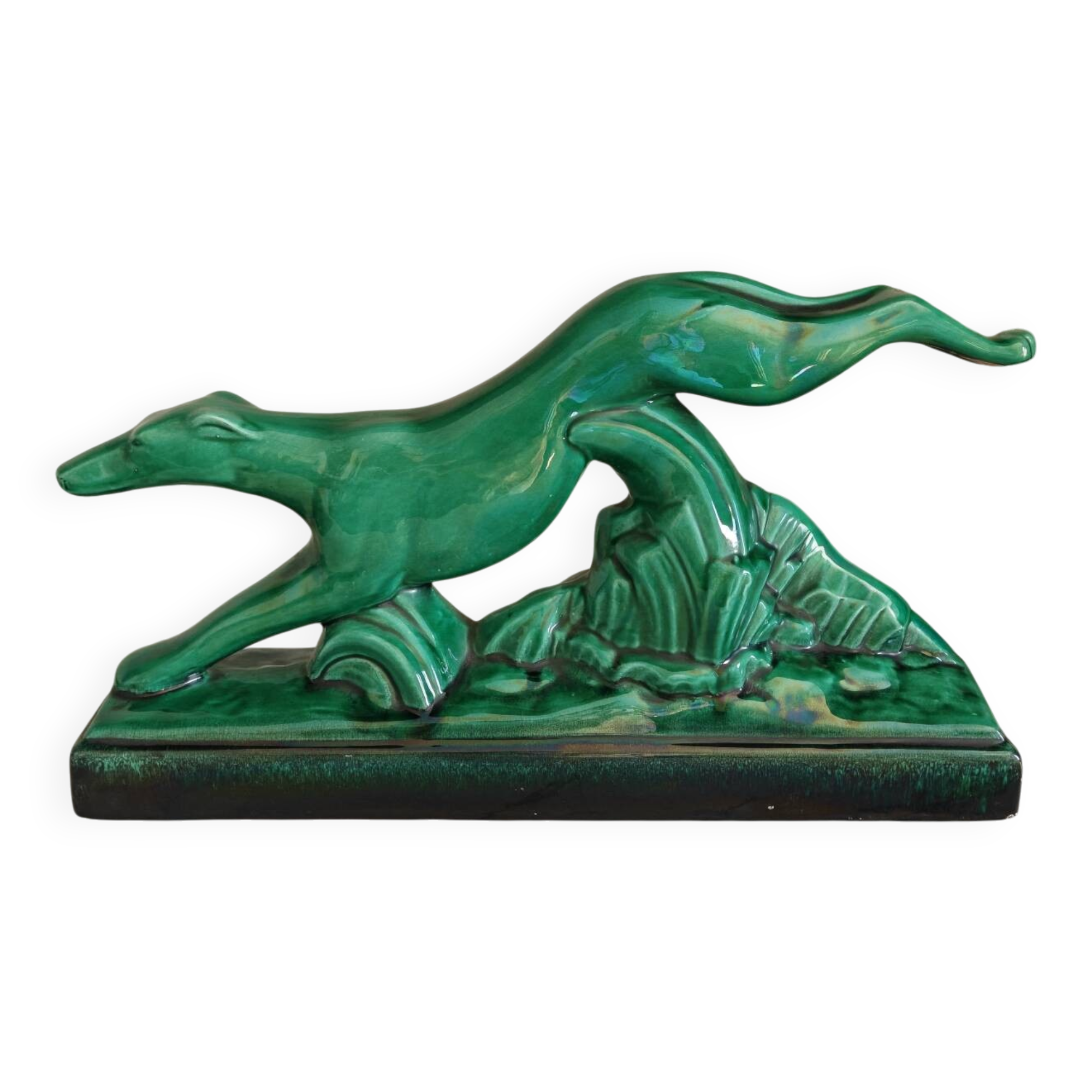 Sculpture of a greyhound