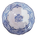 Rare gien earthenware plate couronne armoireries 19th century