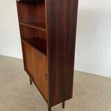 Danish retro vintage library in rosewood with sliding doors from the 1960s.