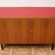 1960s sideboard in teak and formica red