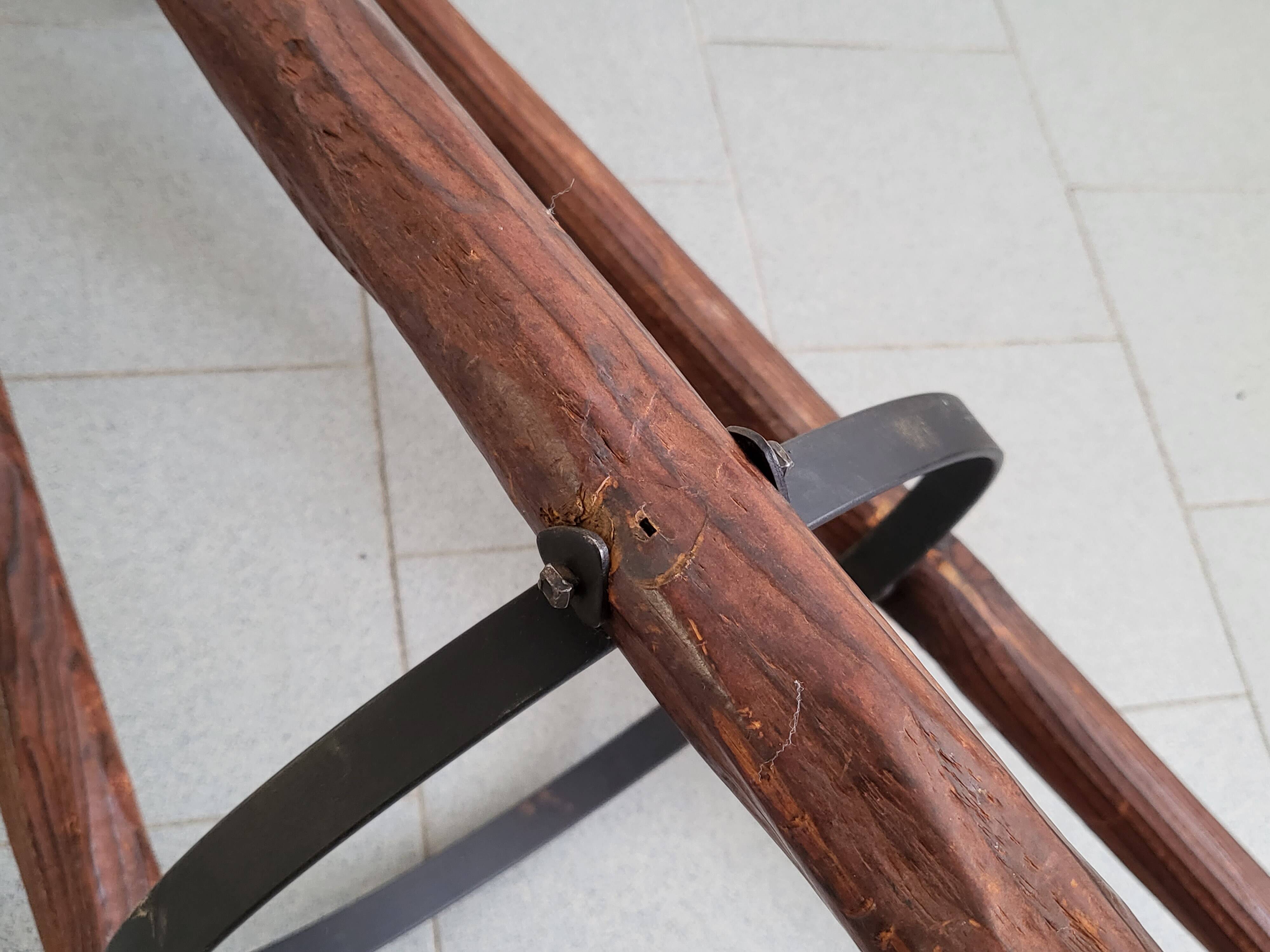 Vintage Spanish brutalist bar stool 1970s