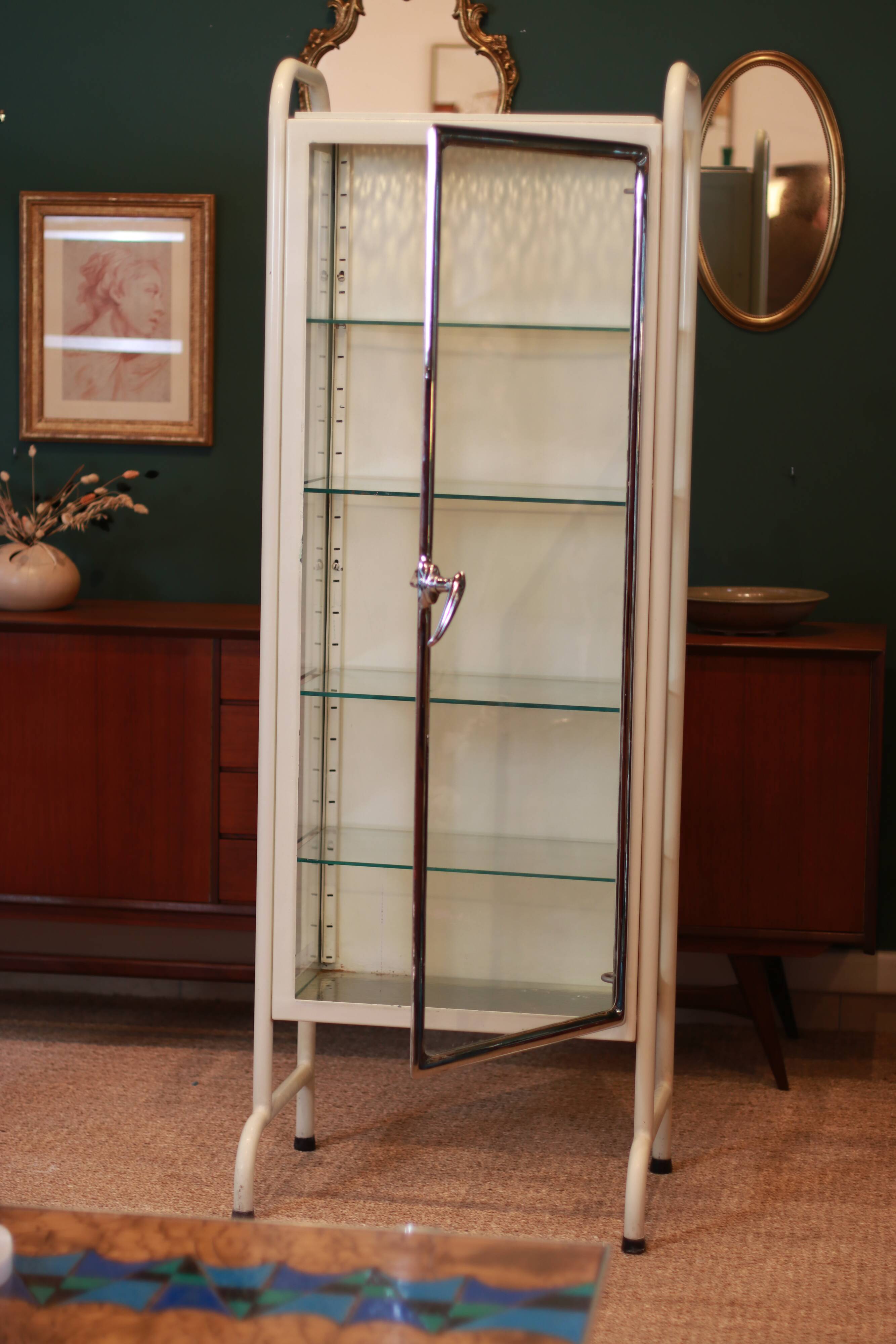 Vintage pharmacy display case